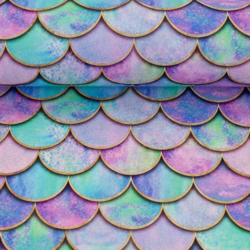 Baumwollstoff - Mermaid - bunt